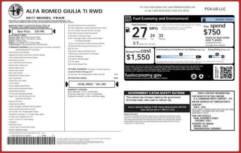 2017 Alfa Romeo Giulia Ti