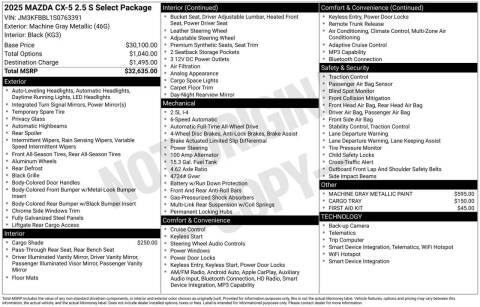 2025 Mazda CX-5 2.5 S Select