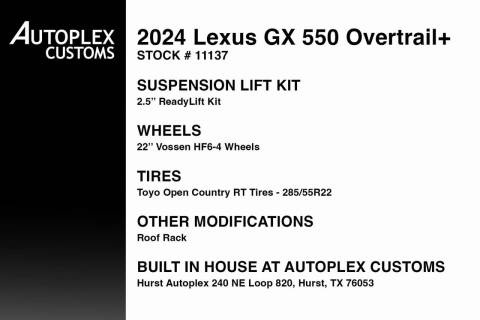 2024 Lexus GX 550 Overtrail+