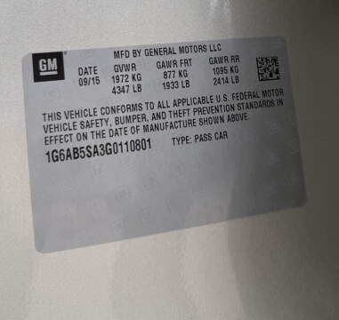 2016 Cadillac ATS 2.5L Luxury Collection