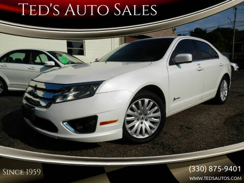 2010 Ford Fusion Hybrid for sale at Ted's Auto Sales in Louisville OH