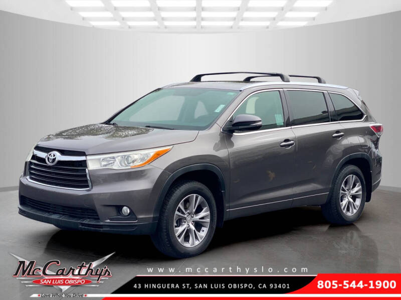 2014 Toyota Highlander for sale at McCarthy Wholesale in San Luis Obispo CA