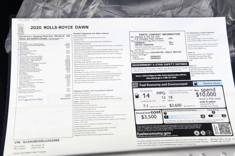 2020 Rolls-Royce Dawn