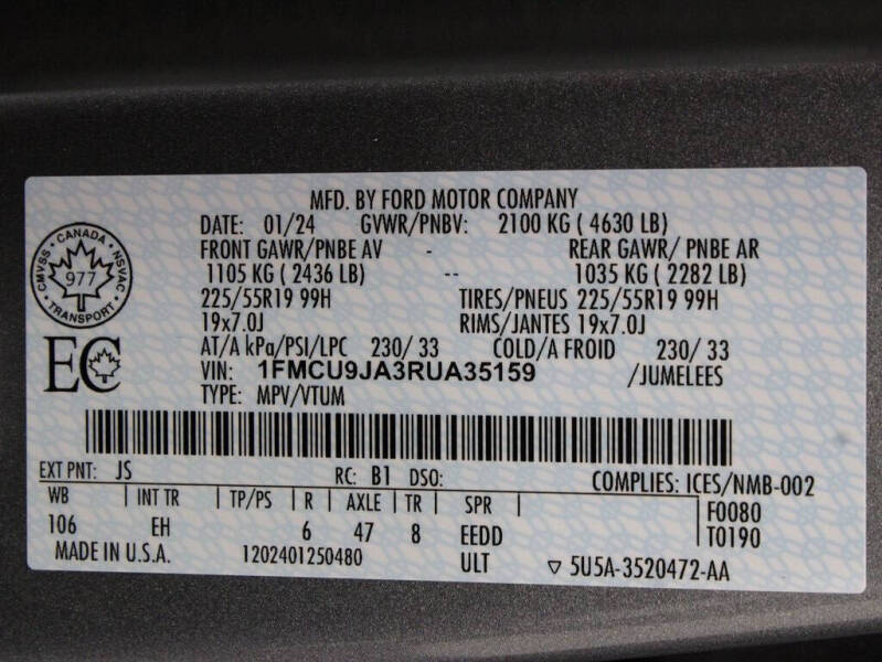 2024 Ford Escape Platinum