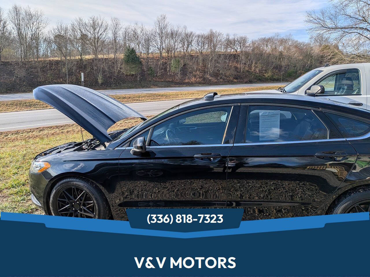 Black 2017 Ford Fusion SE SE 4dr Sedan 1