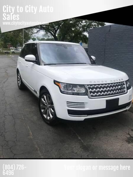 2017 Land Rover Range Rover for sale at City to City Auto Sales in Richmond VA