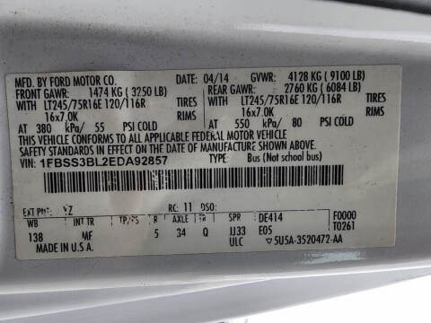 2014 Ford E-Series E-350 SD XLT