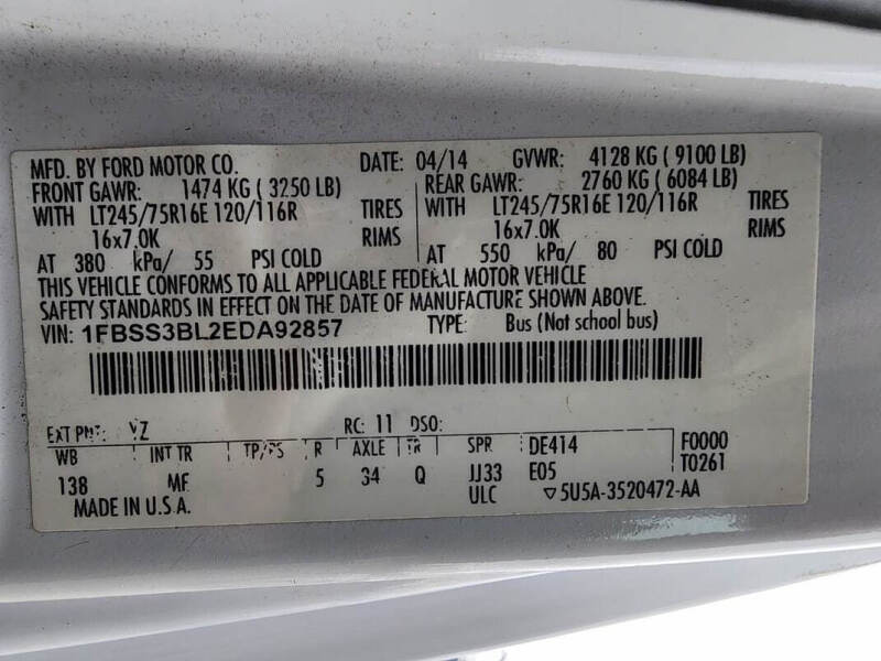 2014 Ford E-Series E-350 SD XLT