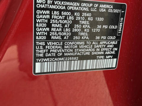 2021 Volkswagen Atlas Cross Sport V6 SE