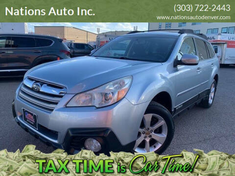 2013 Subaru Outback for sale at Nations Auto Inc. in Denver CO
