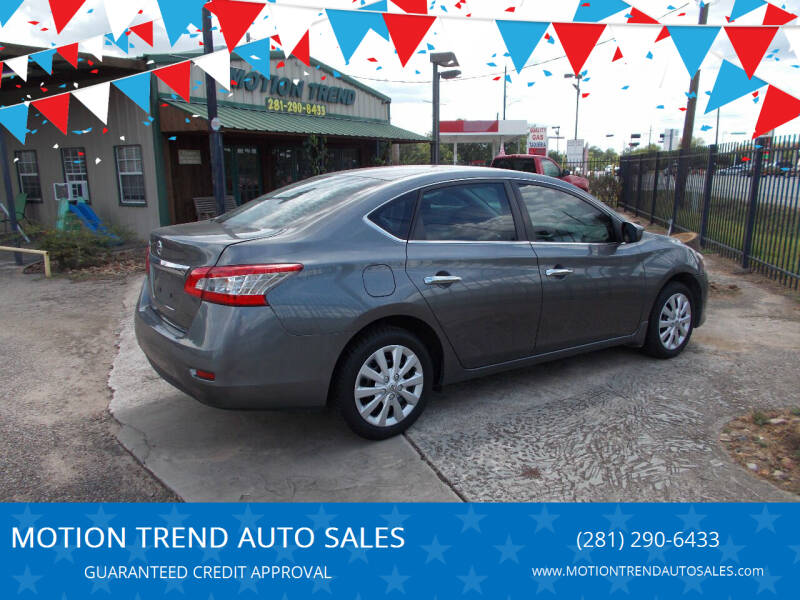 2015 Nissan Sentra for sale at MOTION TREND AUTO SALES in Tomball TX