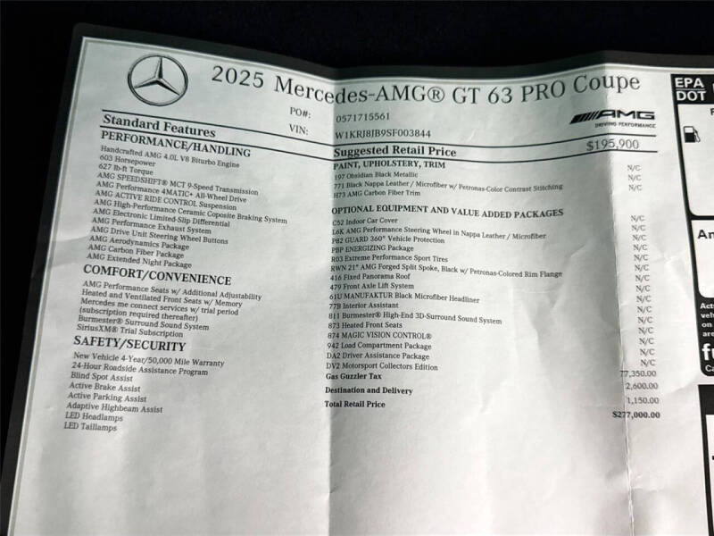 2025 Mercedes-Benz AMG GT 63 PRO