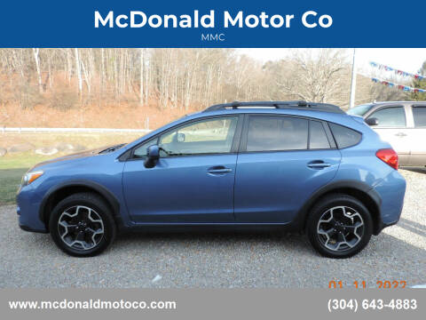 2015 Subaru XV Crosstrek for sale at McDonald Motor Co in Harrisville WV