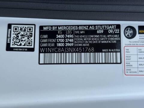 2022 Mercedes-Benz G-Class AMG G 63 4x4 Squared