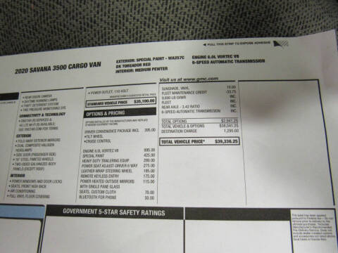 2020 GMC Savana 3500