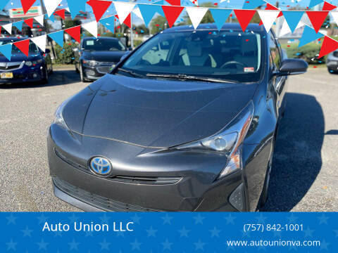 2016 Toyota Prius for sale at Auto Union LLC in Virginia Beach VA