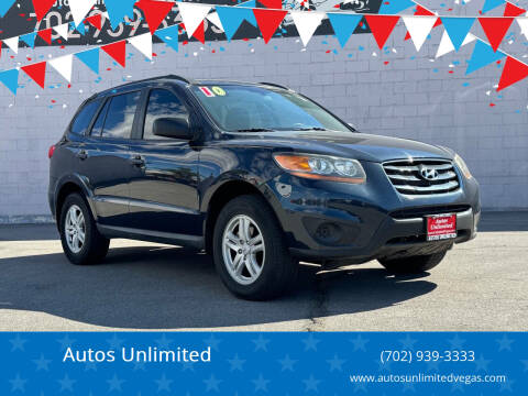 2010 Hyundai Santa Fe for sale at Autos Unlimited in Las Vegas NV