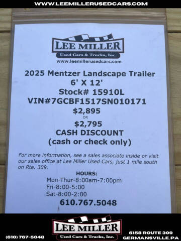 2025 Mentzer Custom Landscape Trailer