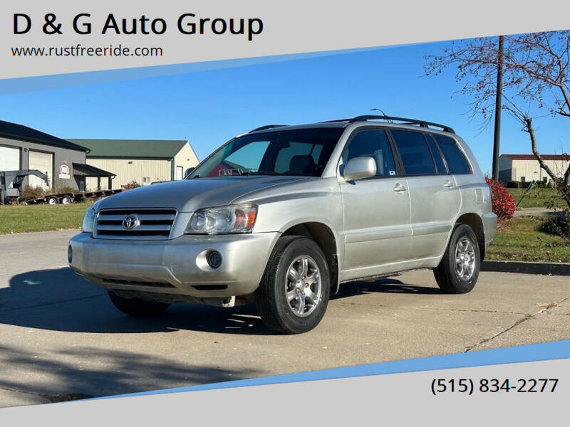 2006 Toyota Highlander for sale at D & G Auto Group in De Soto IA