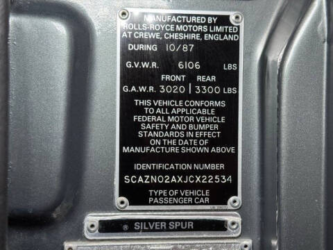 1988 Rolls-Royce Silver Spur