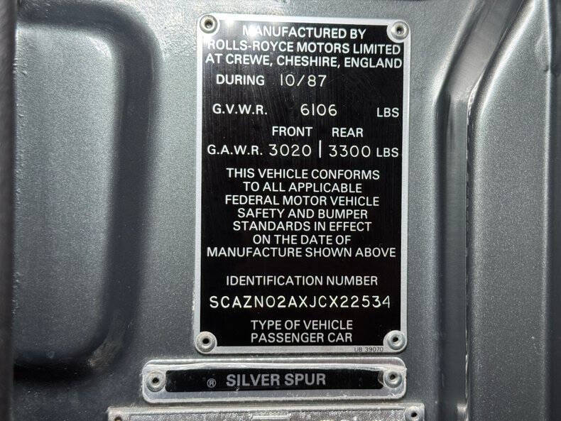 1988 Rolls-Royce Silver Spur