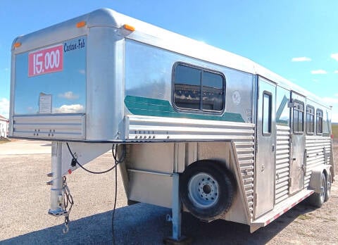 2001 Custom Fab 3 Horse Trailer-Tack-Dressing  for sale at Central City Auto West in Lewistown MT