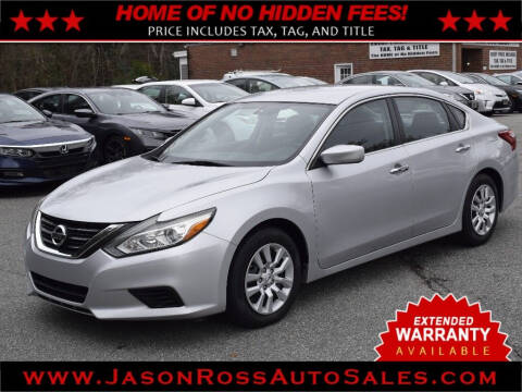 2016 Nissan Altima for sale at Jason Ross Auto Sales in Burlington NC