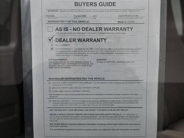 2017 Chevrolet Express LT 3500