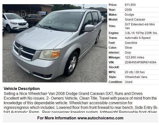 2008 Dodge Grand Caravan SXT