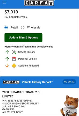 2008 Subaru Outback