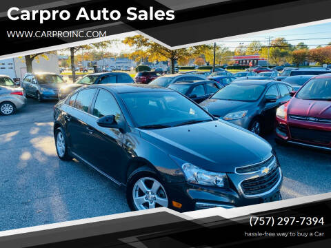 2016 Chevrolet Cruze Limited for sale at Carpro Auto Sales in Chesapeake VA