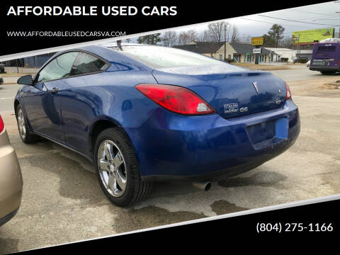 2007 Pontiac G6 for sale at AFFORDABLE USED CARS in North Chesterfield VA