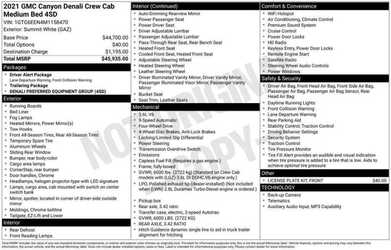 2021 GMC Canyon