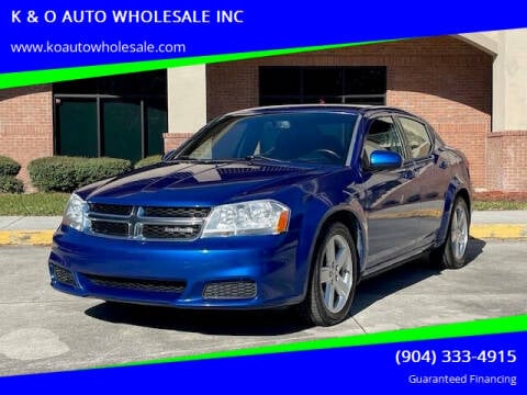 2012 Dodge Avenger for sale at K & O AUTO WHOLESALE INC in Jacksonville FL