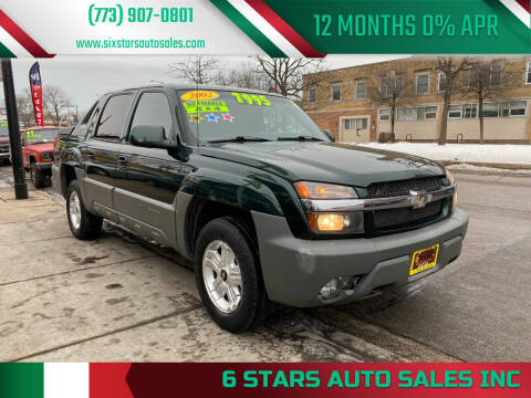 2002 Chevrolet Avalanche for sale at 6 STARS AUTO SALES INC in Chicago IL