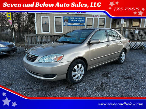 2006 Toyota Corolla for sale at Seven and Below Auto Sales, LLC in Rockville MD