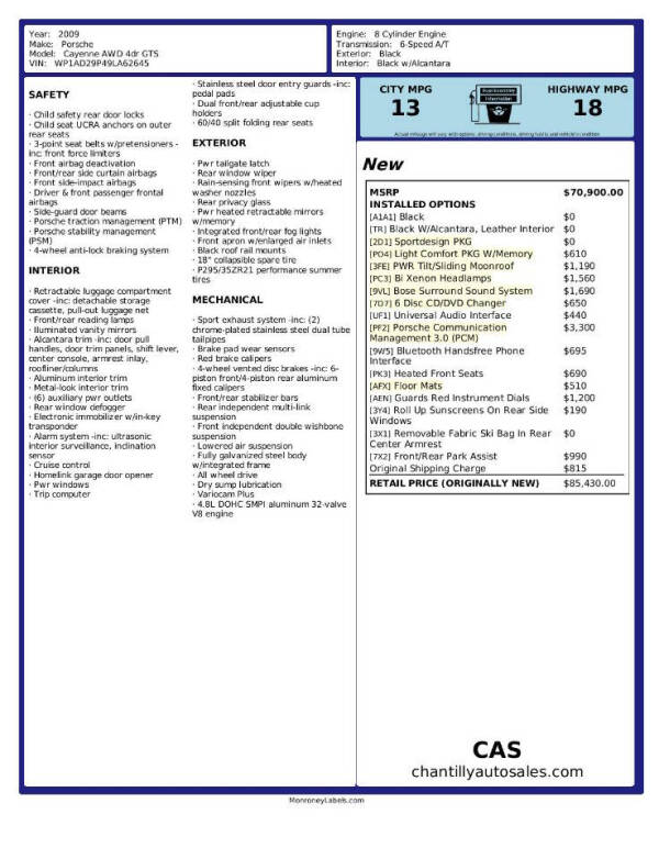 2009 Porsche Cayenne GTS Tiptronic