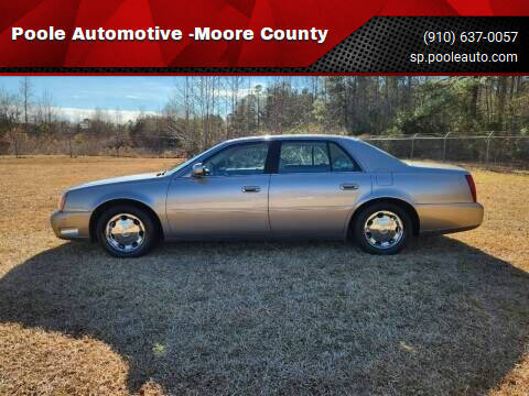 2002 Cadillac DeVille for sale at Poole Automotive in Laurinburg NC