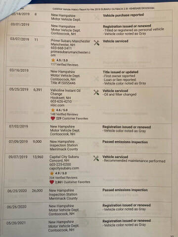 2019 Subaru Outback 2.5i