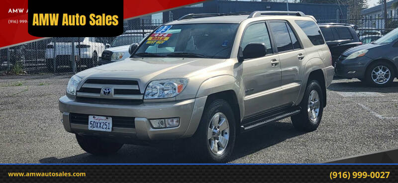 2003 Toyota 4Runner for sale at AMW Auto Sales in Sacramento CA