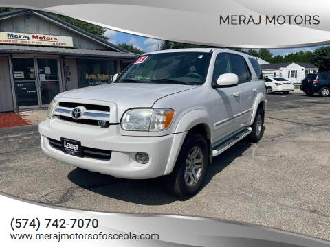 2006 Toyota Sequoia for sale at Meraj Motors in Osceola IN