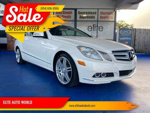 2010 Mercedes-Benz E-Class for sale at ELITE AUTO WORLD in Fort Lauderdale FL