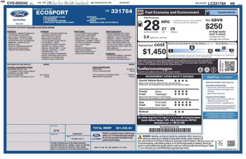 2020 Ford EcoSport S