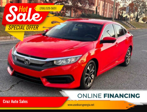 2017 Honda Civic for sale at Cruz Auto Sales in Dalton GA