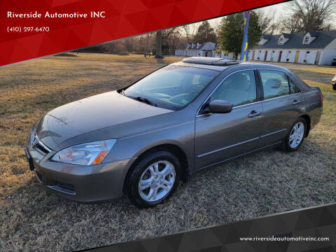 2007 Honda Accord for sale at Riverside Automotive INC in Aberdeen MD