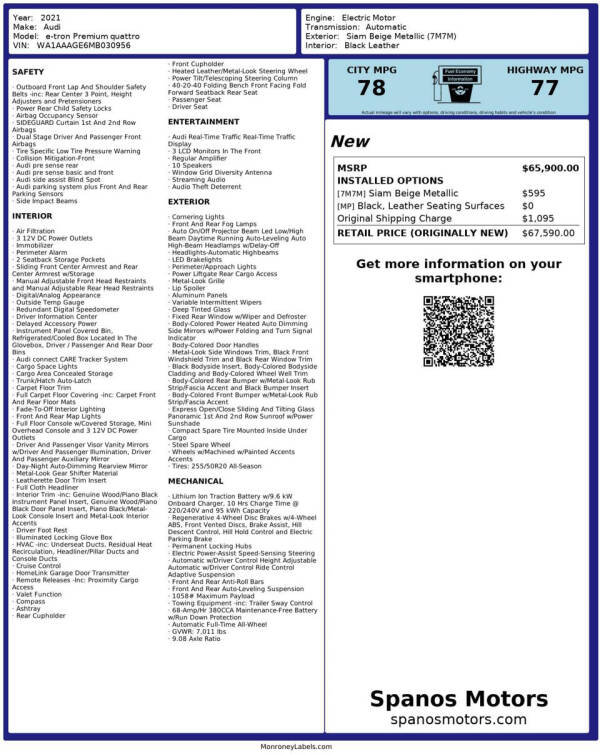 2021 Audi e-tron quattro Premium
