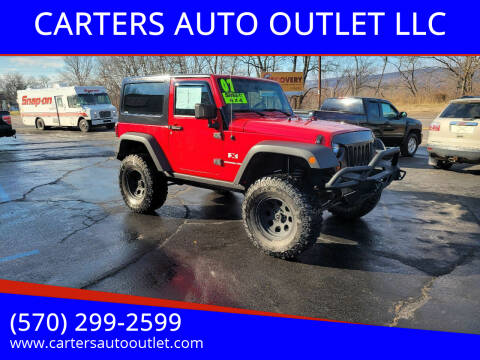 Jeep Wrangler For Sale in Pittston, PA - CARTERS AUTO OUTLET LLC