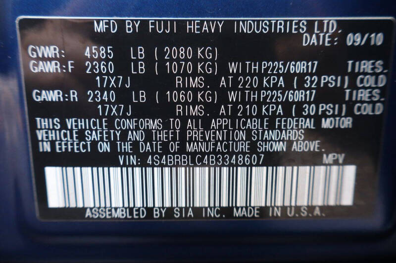 2011 Subaru Outback 2.5i Limited