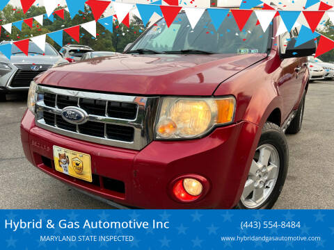 2010 Ford Escape for sale at Hybrid & Gas Automotive Inc in Aberdeen MD