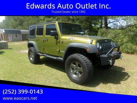 2010 Jeep Wrangler Unlimited for sale at Edwards Auto Outlet Inc. in Wilson NC